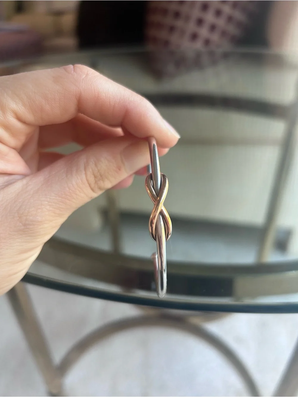 Tiffany & Co Infinity 18K Gold and Sterling Silver Cuff Bracelet - Picture 4 of 8